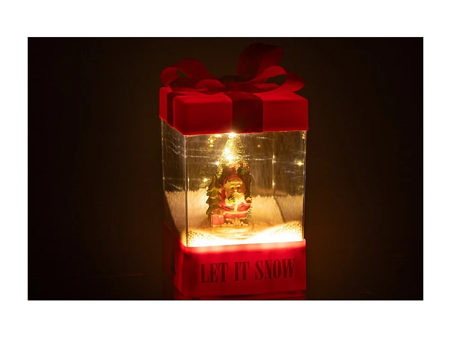 Caja de nieve de polirresina multicolor 13.5*13.5*20 cm