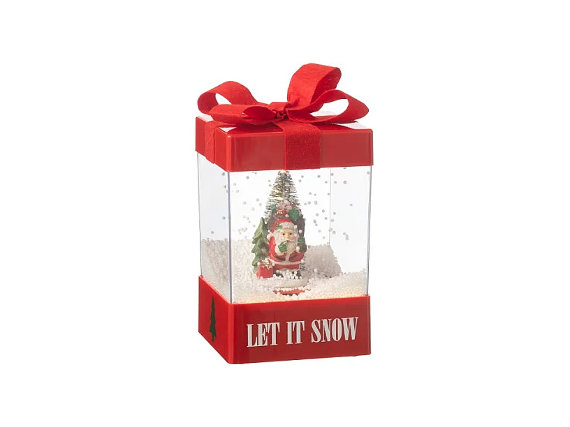Caja de nieve de polirresina multicolor 13.5*13.5*20 cm