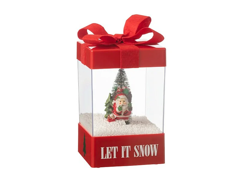 Caja de nieve de polirresina multicolor 13.5*13.5*20 cm