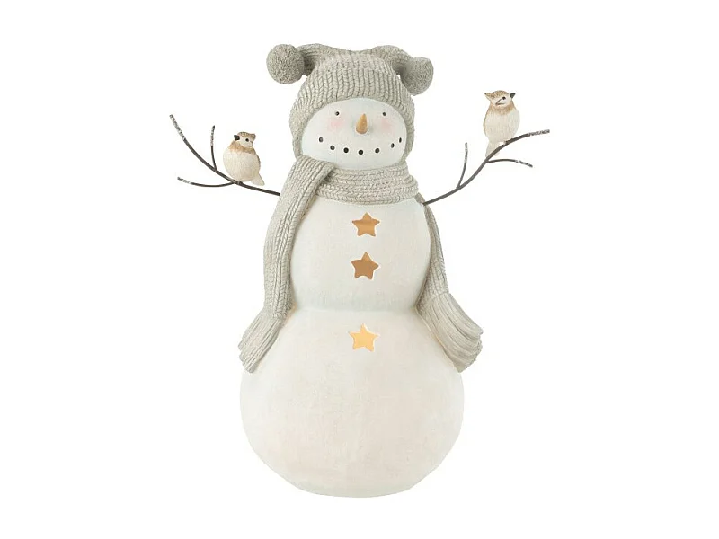 Muñeco de nieve de polirresina multicolor 43.5*26*50 cm