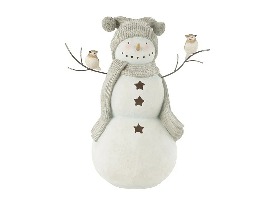 Muñeco de nieve de polirresina multicolor 43.5*26*50 cm