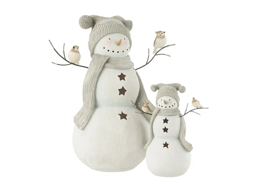 Muñeco de nieve de polirresina multicolor 43.5*26*50 cm