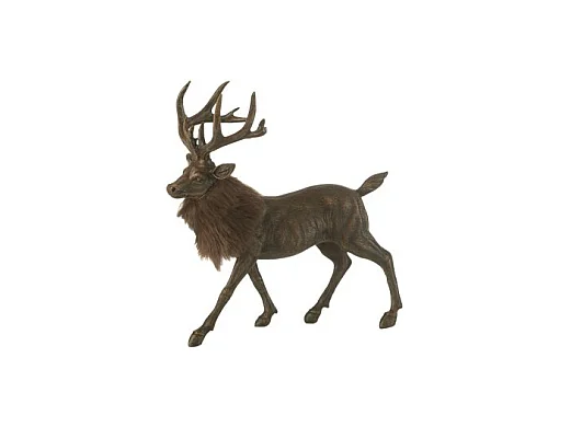 Ciervo de pie en polirresina marrón 23*8*24 cm