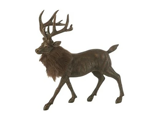 Ciervo de pie en polirresina marrón 23*8*24 cm