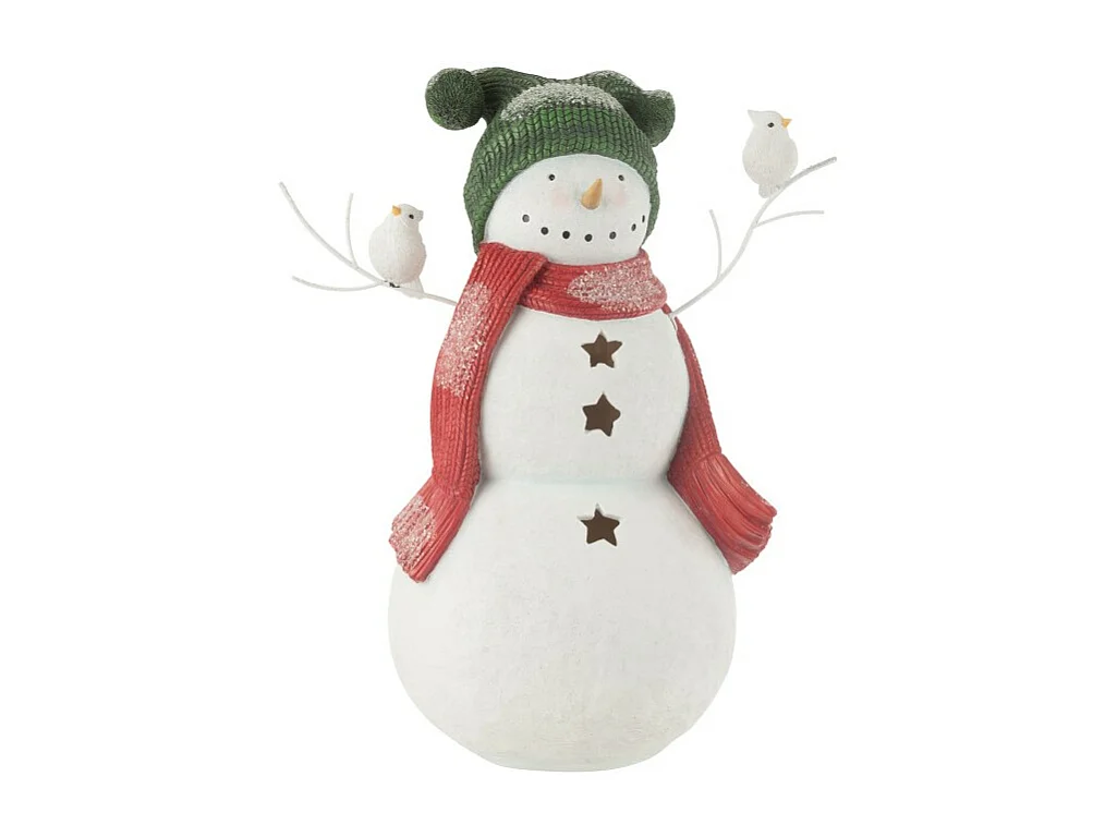 Muñeco de nieve de polirresina multicolor 43.5*26*50 cm