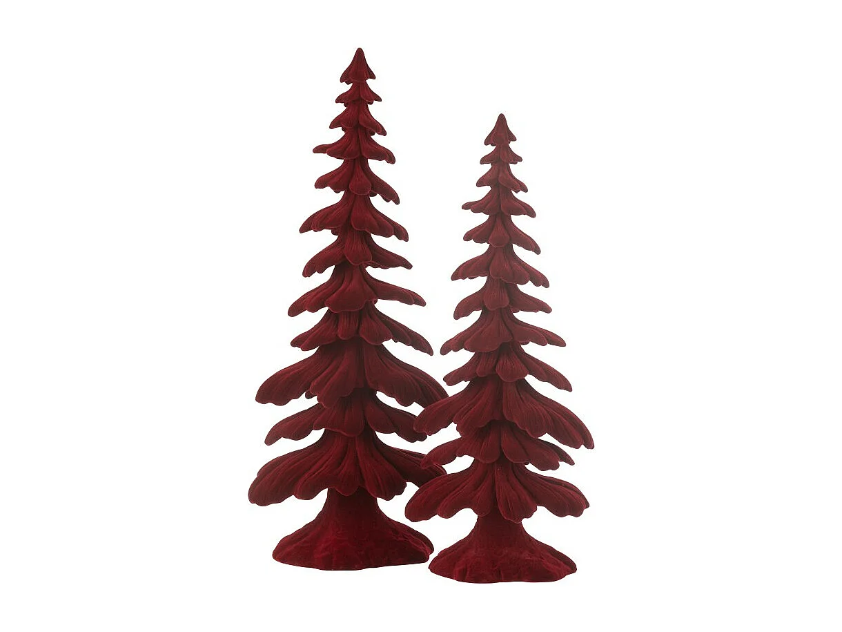 Albero di Natale in resina rossa 21*13.5*51 cm