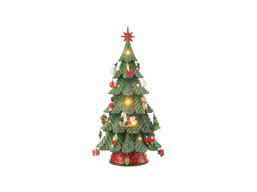Árbol de Navidad con led en polirresina multicolor 24.5*24.5*51.5 cm