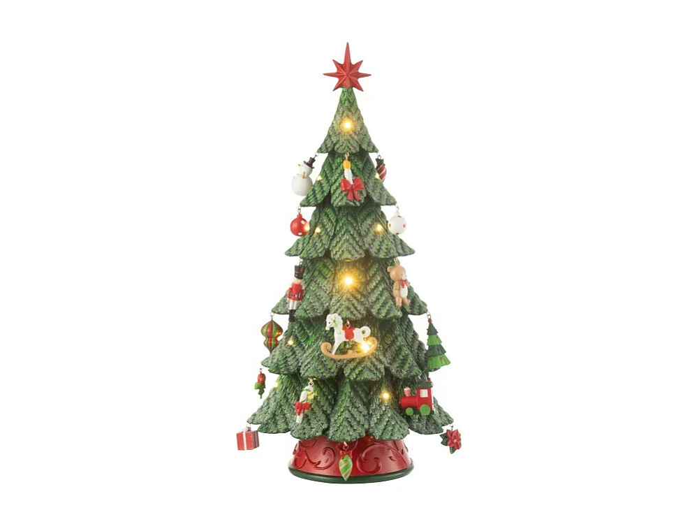 Albero di Natale con luci a LED in policarbonato multicolore 24.5*24.5*51.5 cm