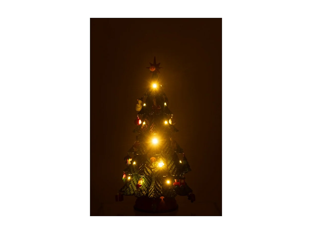Albero di Natale con luci a LED in policarbonato multicolore 24.5*24.5*51.5 cm