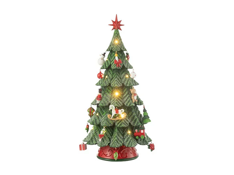Albero di Natale con luci a LED in policarbonato multicolore 24.5*24.5*51.5 cm