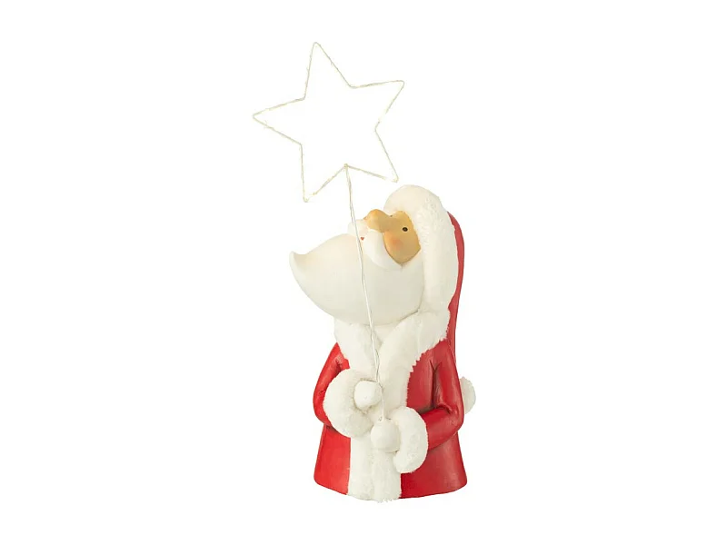 Babbo Natale a LED in poliresina multicolore 23x23x67 cm