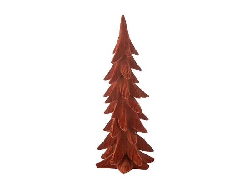 Albero di Natale in resina poliestere rosso 16.5*15.5*44 cm