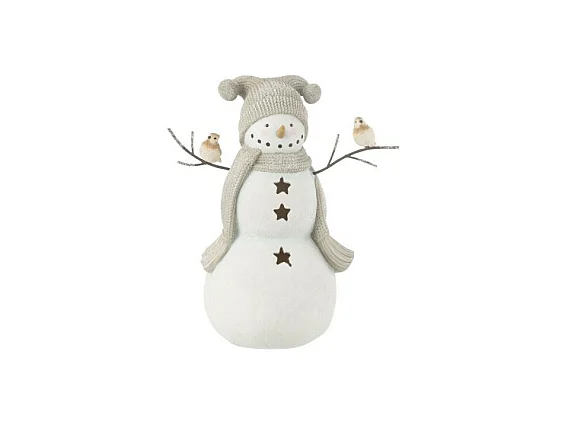 Muñeco de nieve de polirresina multicolor 23.5*14*27.5 cm