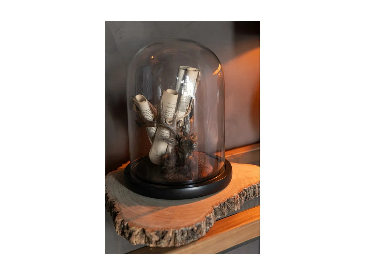 Cabeza de ciervo de resina marrón 14*15*16 cm