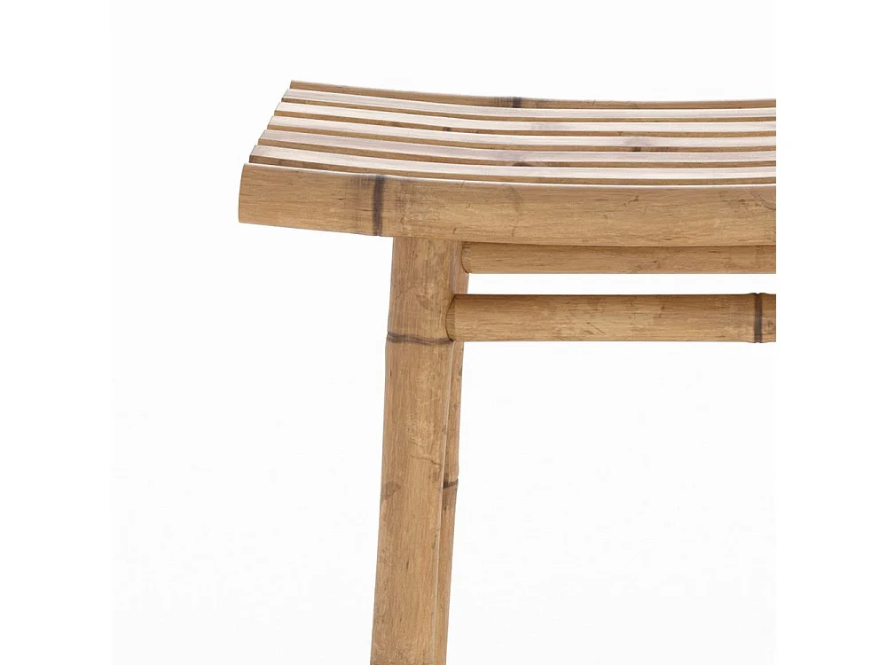 Tabouret de bar extérieur en bambou 74 cm - Vadella