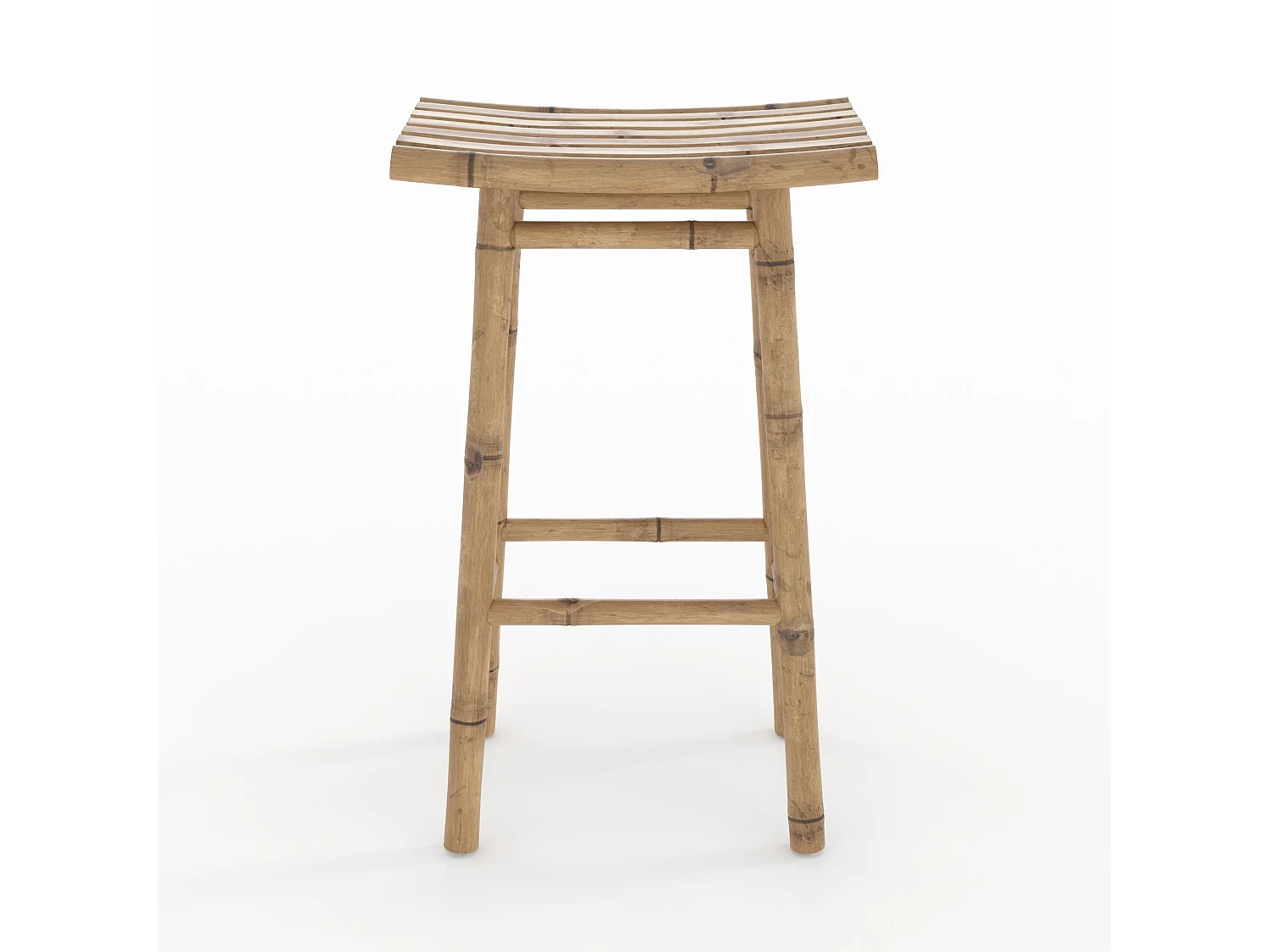 Tabouret de bar extérieur en bambou 74 cm - Vadella