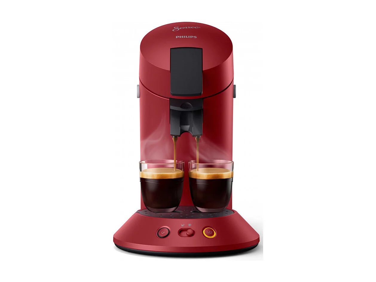 Cafetera de cápsulas PHILIPS CSA210/91 Rojo Intenso con tecnología Senseo Booster y Crema Plus
