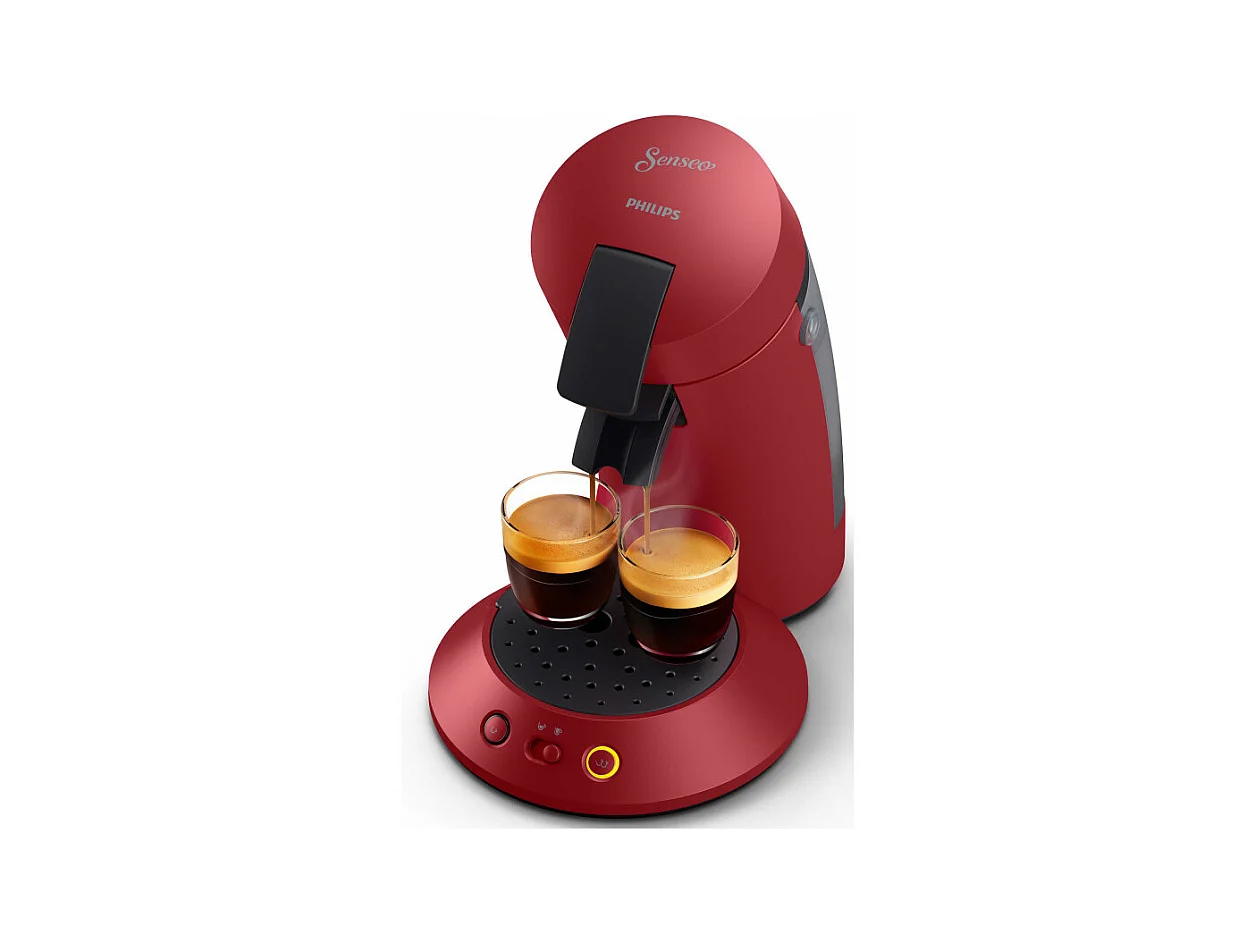 Pad-Kaffeemaschine PHILIPS CSA210/91 Intensives Rot mit Senseo Booster-Technologie und Crema Plus