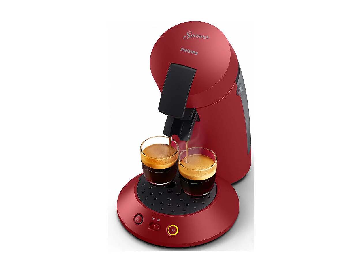 Koffiezetapparaat met pad PHILIPS CSA210/91 Intens Rood met Senseo Booster-technologie en Crema Plus