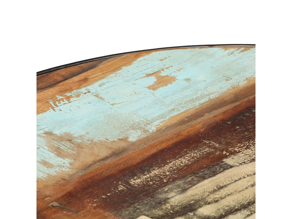 Couchtisch Schwarz 68x68x36 cm Altholz Massiv