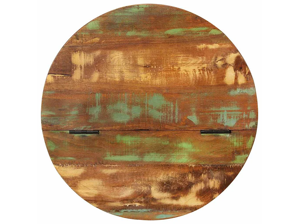 Salontafel 50x27 cm massief gerecycled hout zwart