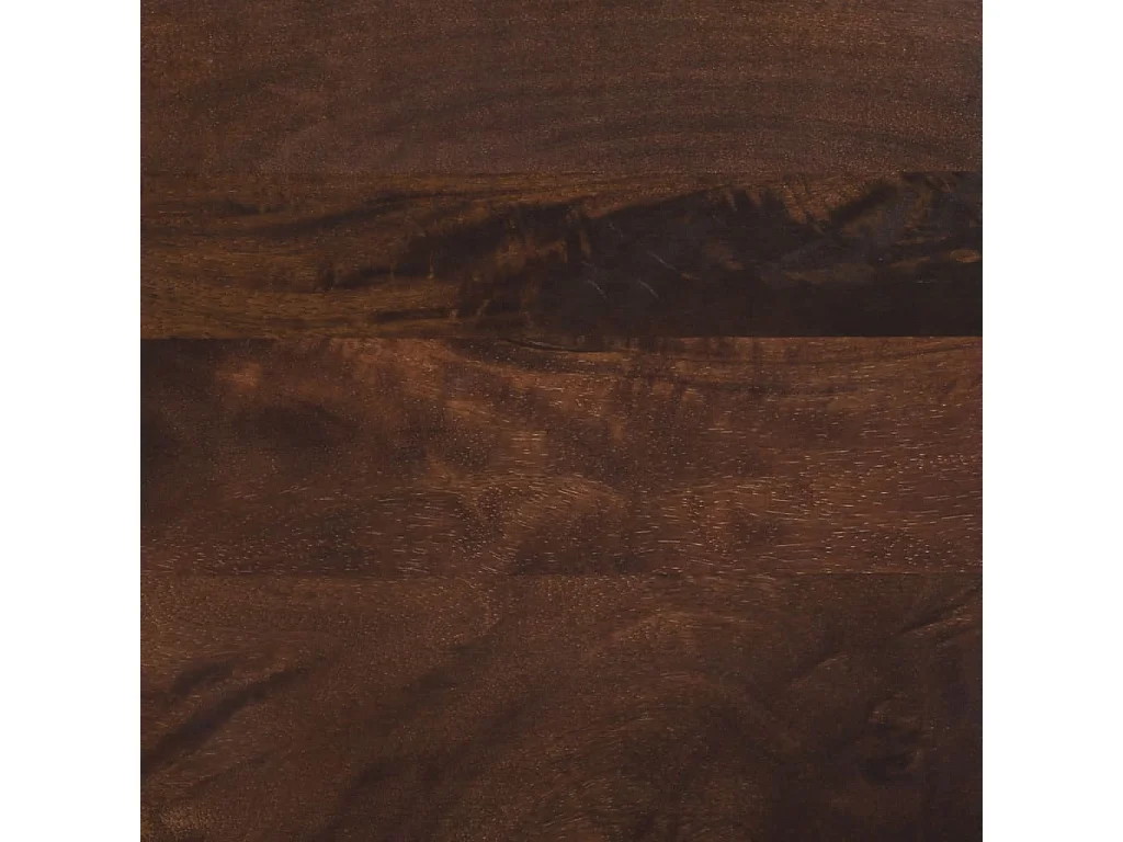 Solidny stolik kawowy z litego drewna mango w kolorze brązowym 80x51x40 cm z przegródkami na przechowywanie