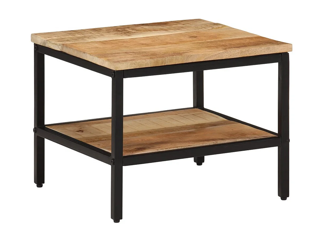 Table basse 45x45x35 cm bois de manguier massif brut