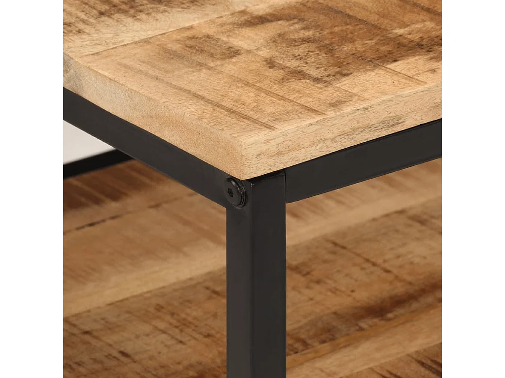 Table basse 45x45x35 cm bois de manguier massif brut