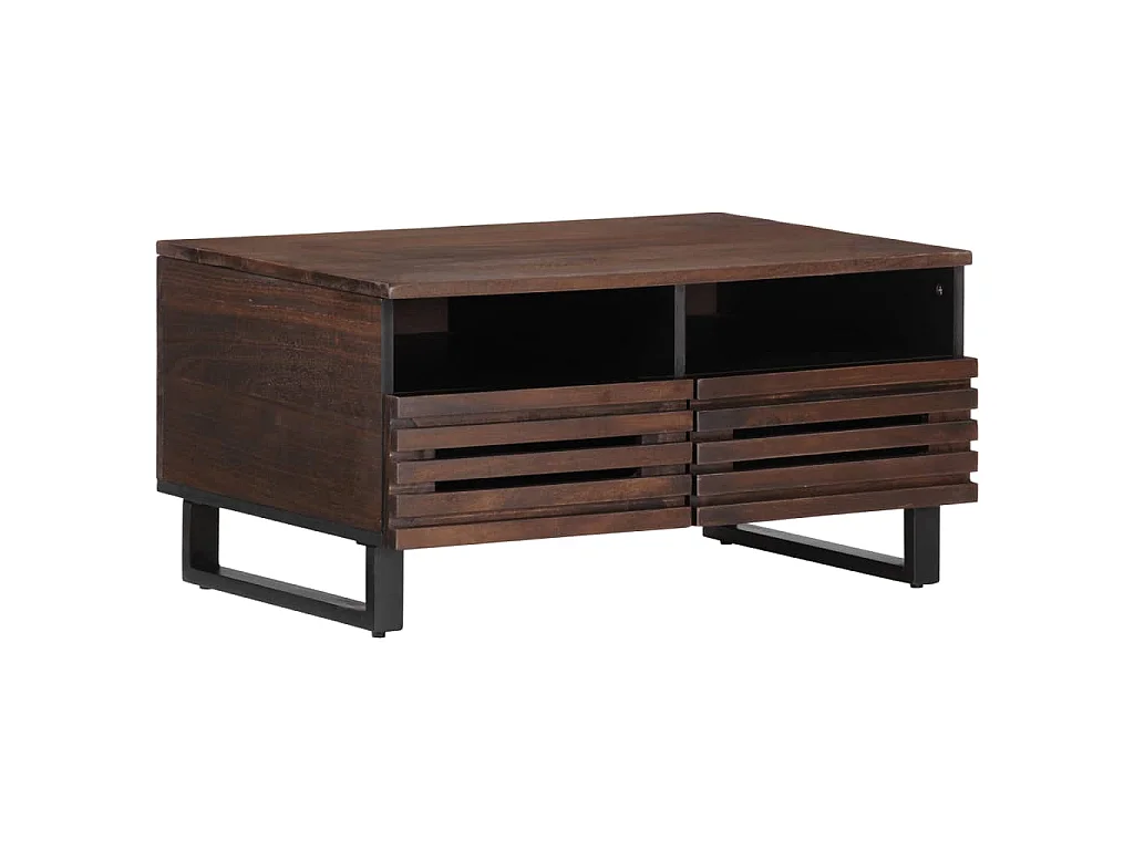 Couchtisch Braun 80x55x40 cm Massivholz Mango