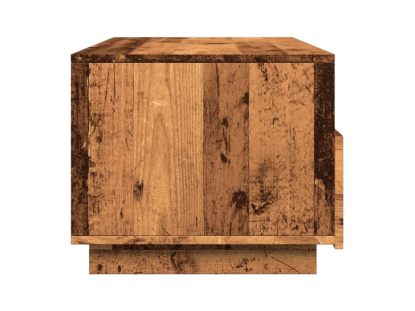 Table basse avec lumières LED vieux bois 90x49x40 cm