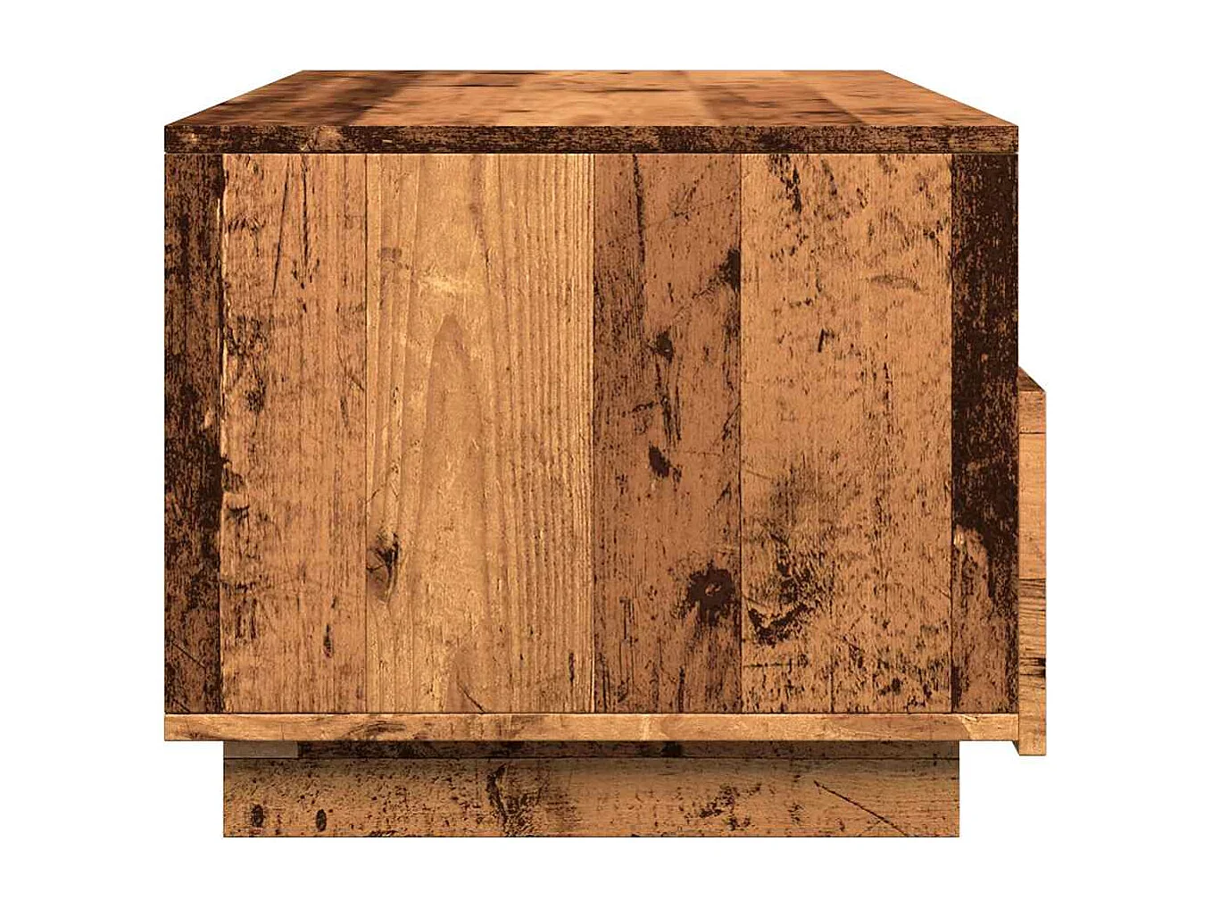 Mesa de centro con luces LED madera envejecida 90x49x40 cm