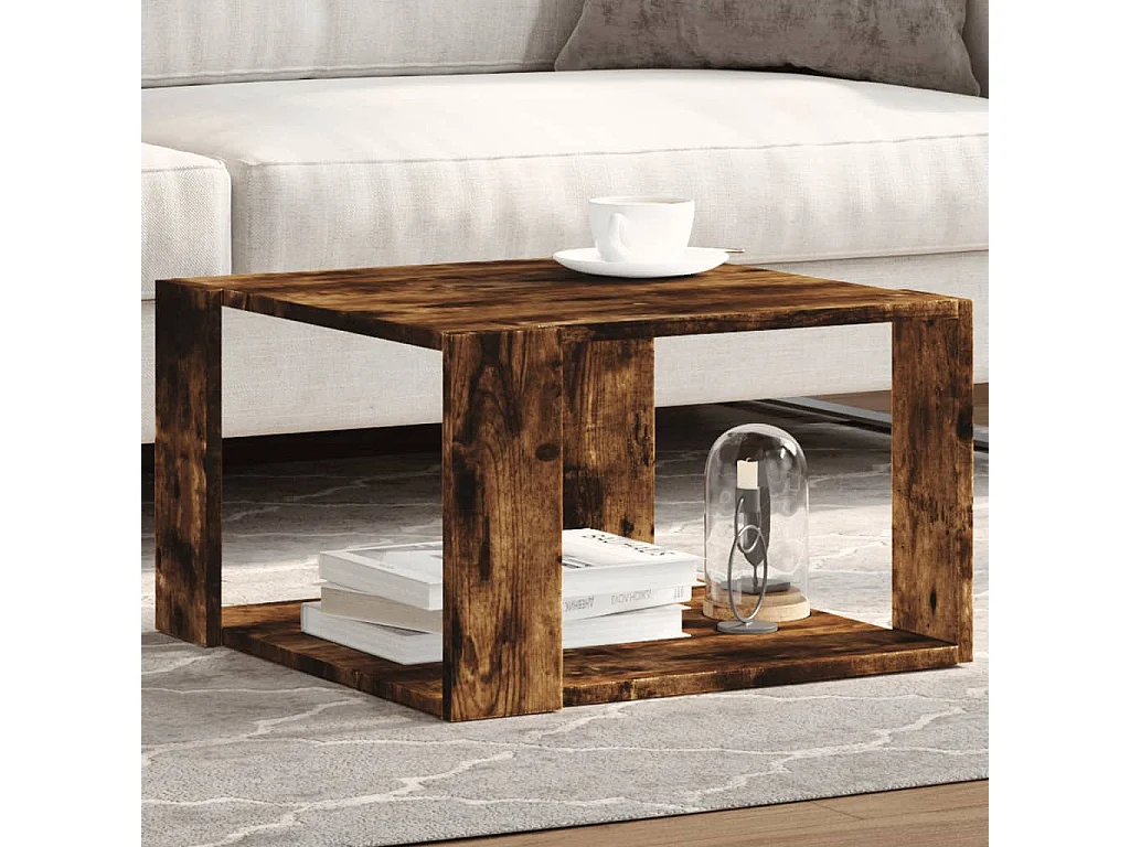 Couchtisch Räuchereiche 51,5x51,5x30 cm Holzwerkstoff