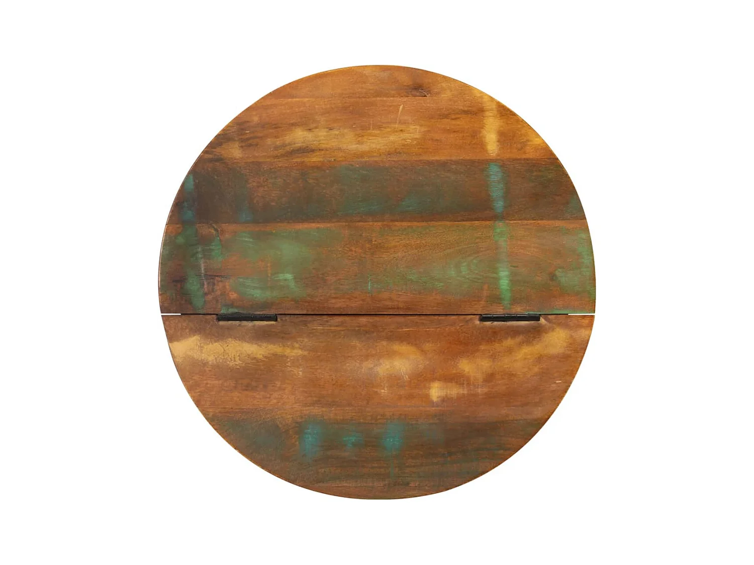 Table basse blanc 50x27 cm bois de récupération massif