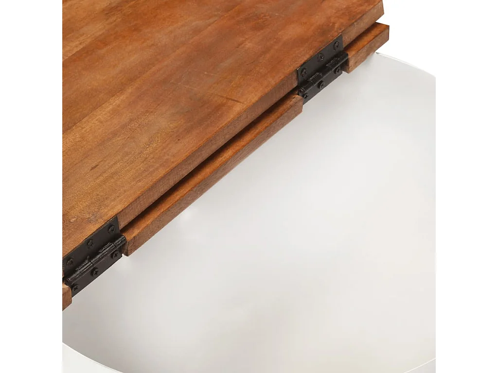 Table basse blanc 50x27 cm bois de récupération massif