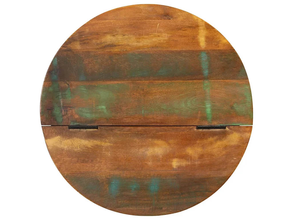 Salontafel 50x27 cm massief gerecycled hout wit