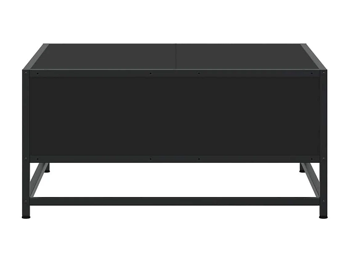 Couchtisch Schwarz 60,5x60,5x30 cm Holzwerkstoff und Metall