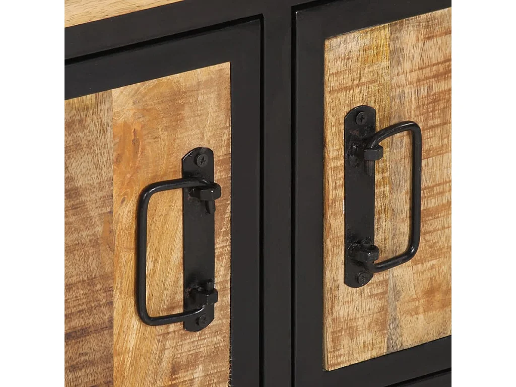 Couchtisch 80x50x40 cm Raues Massivholz Mango