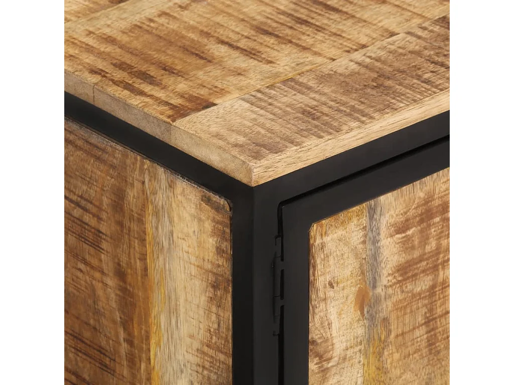 Salontafel 80x50x40 cm massief ruw mangohout