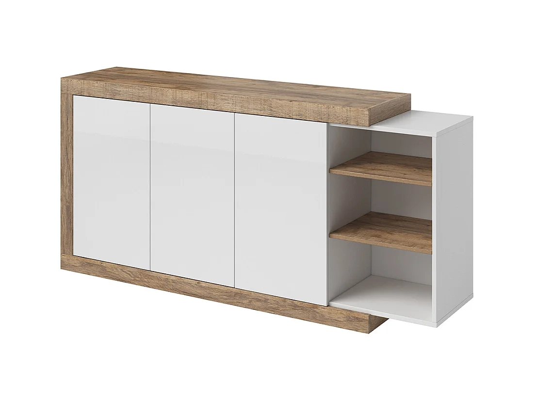 Buffet 3 portes Azior Blanc et Bois