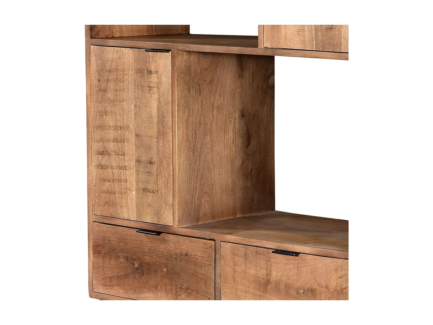 BILBAO-Estante de madera maciza de 6 compartimentos