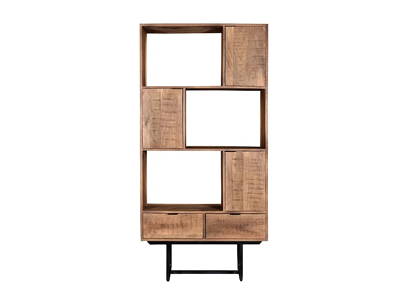 BILBAO-Etagère 6 cases en bois massif