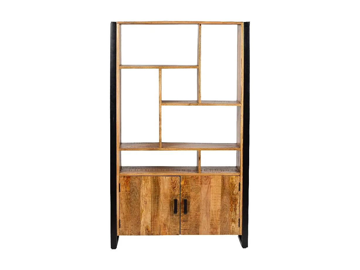 DACCA-Bibliothèque en bois massif et métal