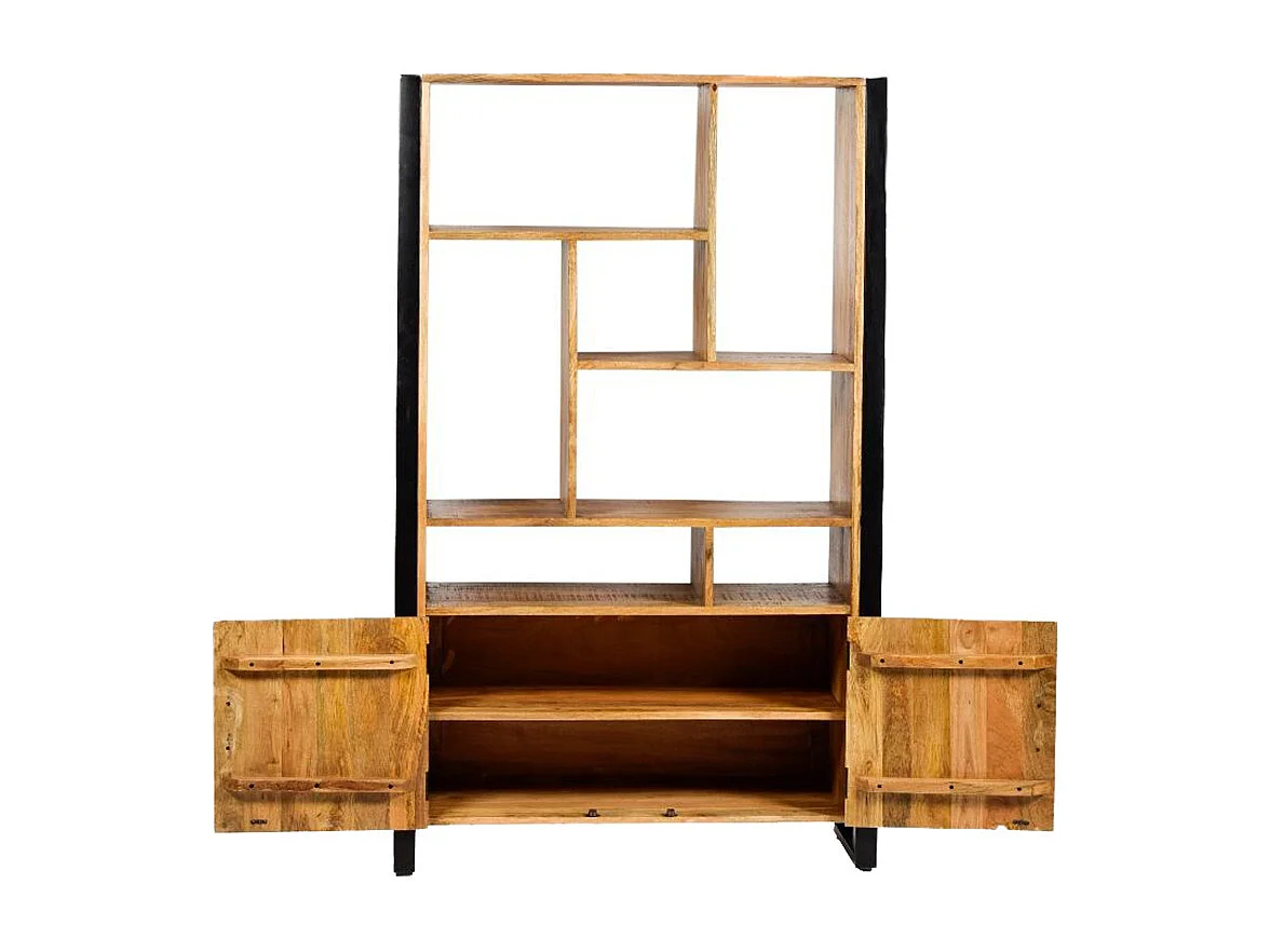 DACCA-Bibliothèque en bois massif et métal