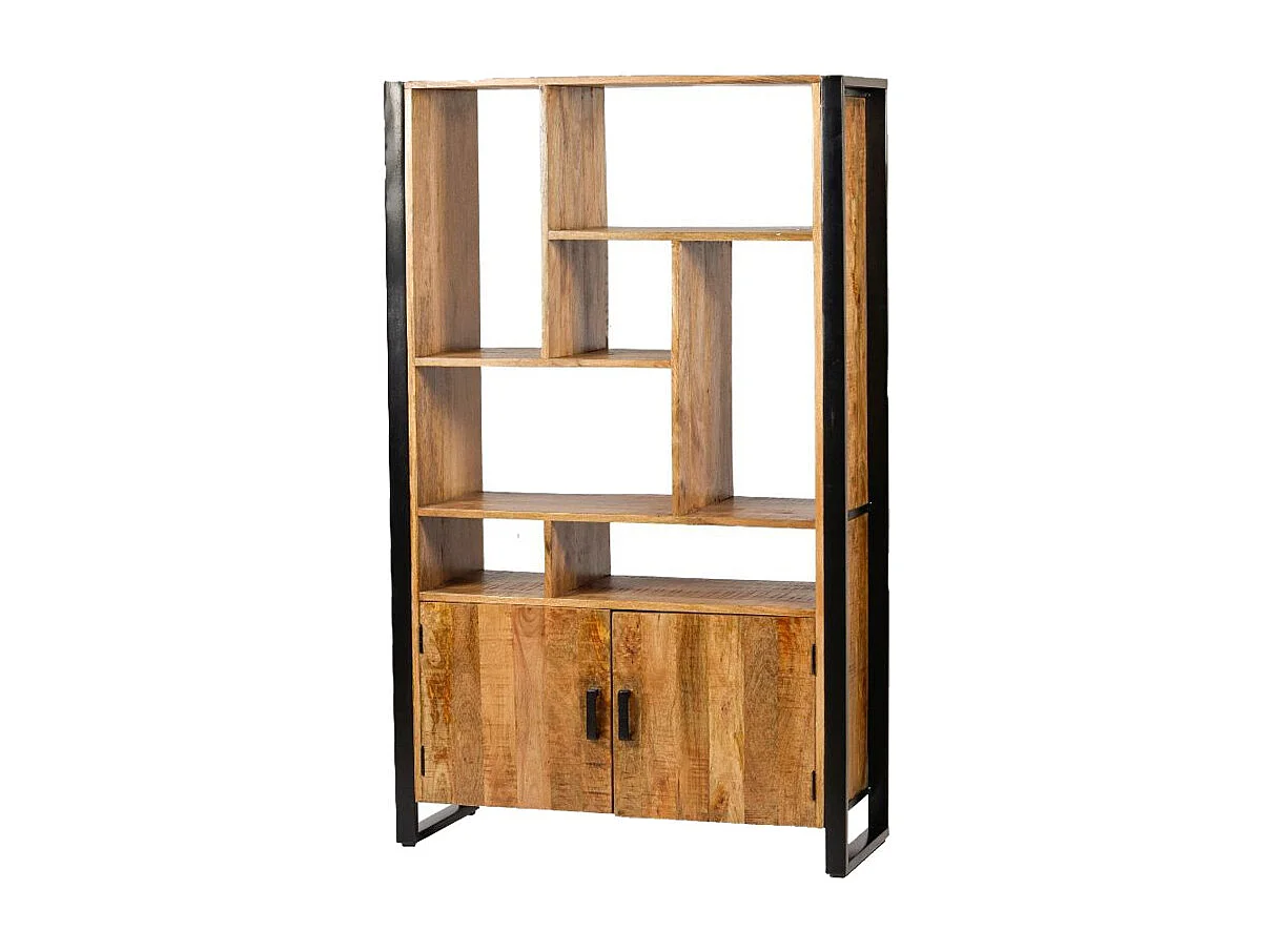 DACCA-Bibliothèque en bois massif et métal