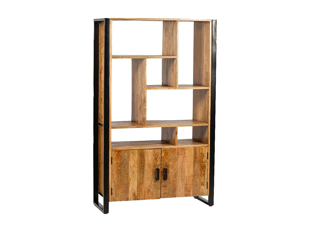 DACCA-Bibliothèque en bois massif et métal