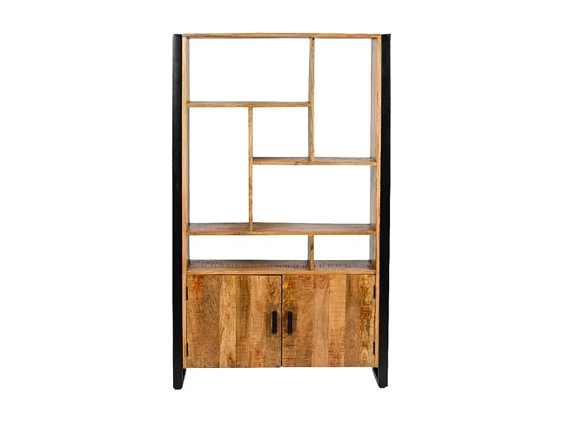 DACCA-Bibliothèque en bois massif et métal