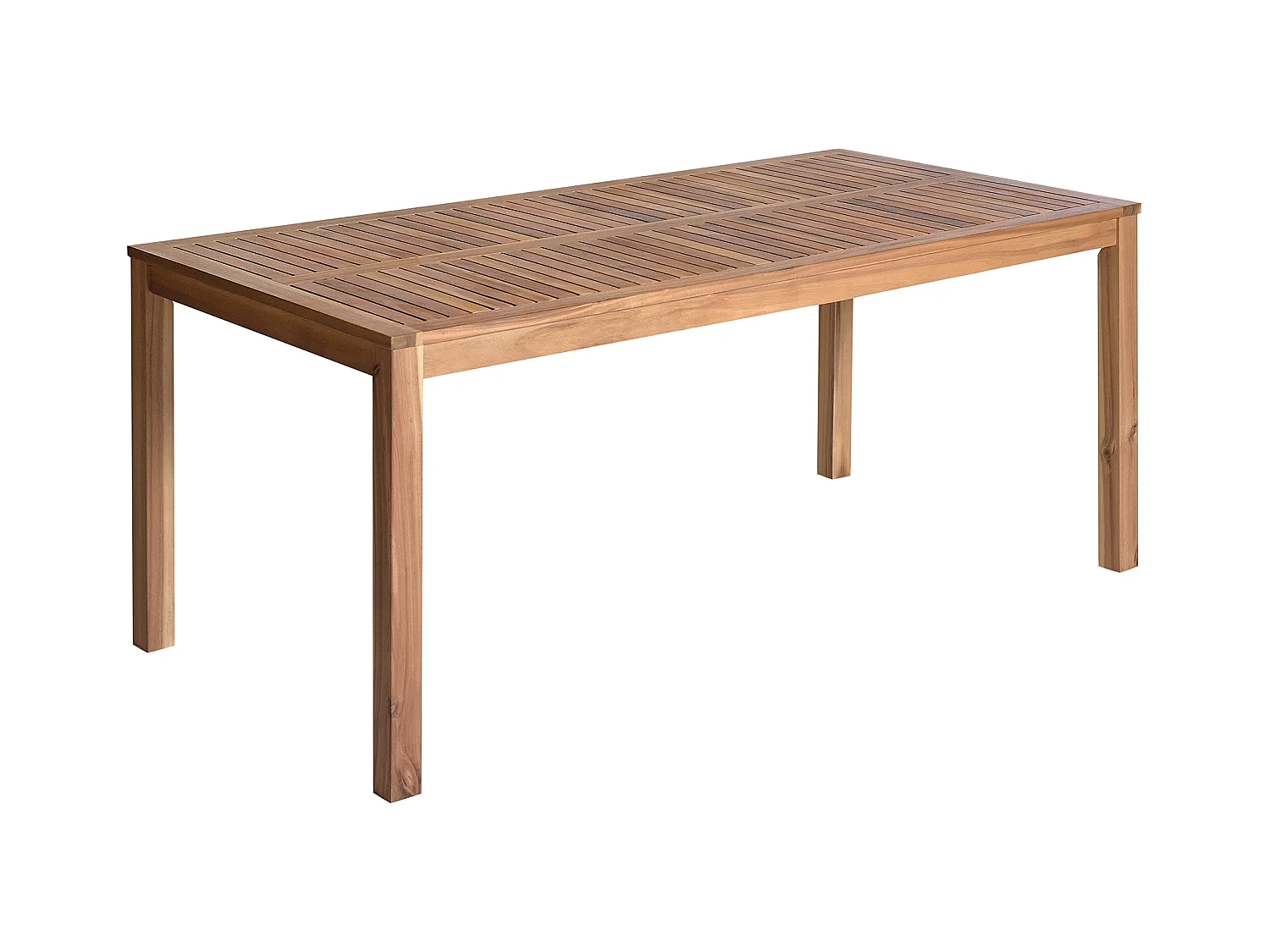 Table de salle à manger de jardin OMBRIANO 180 cm 90 cm Bois d'acacia certifié Marron clair