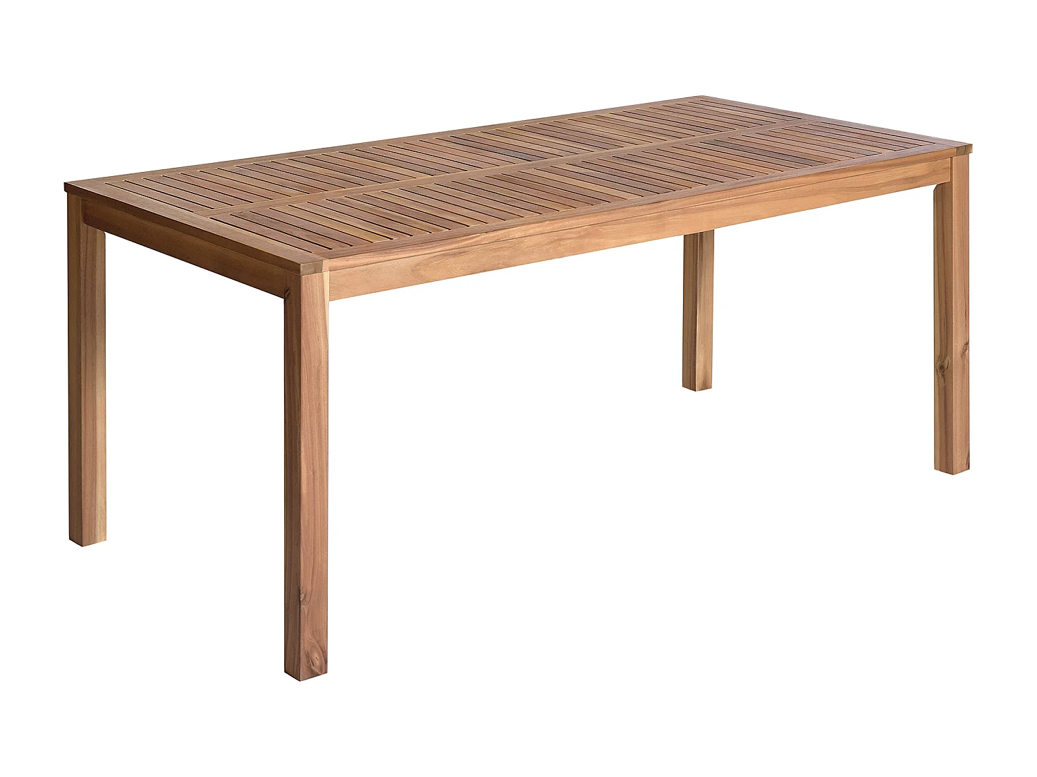 Table de salle à manger de jardin OMBRIANO 180 cm 90 cm Bois d'acacia certifié Marron clair