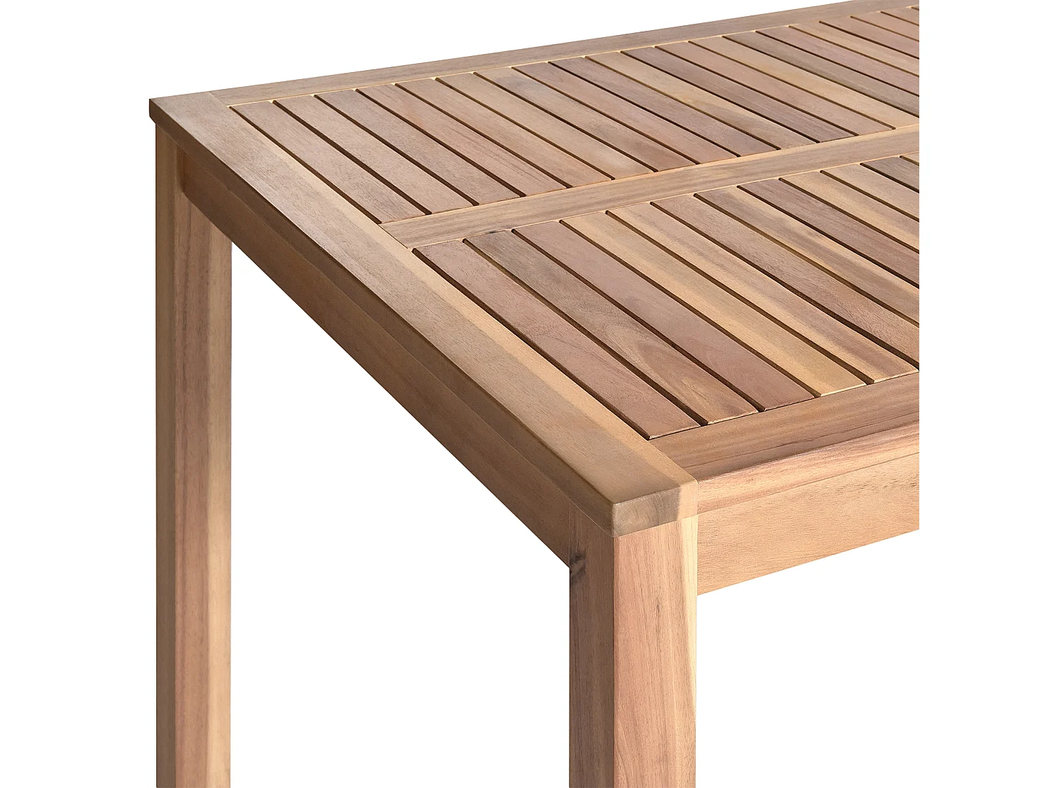 Table de salle à manger de jardin OMBRIANO 180 cm 90 cm Bois d'acacia certifié Marron clair