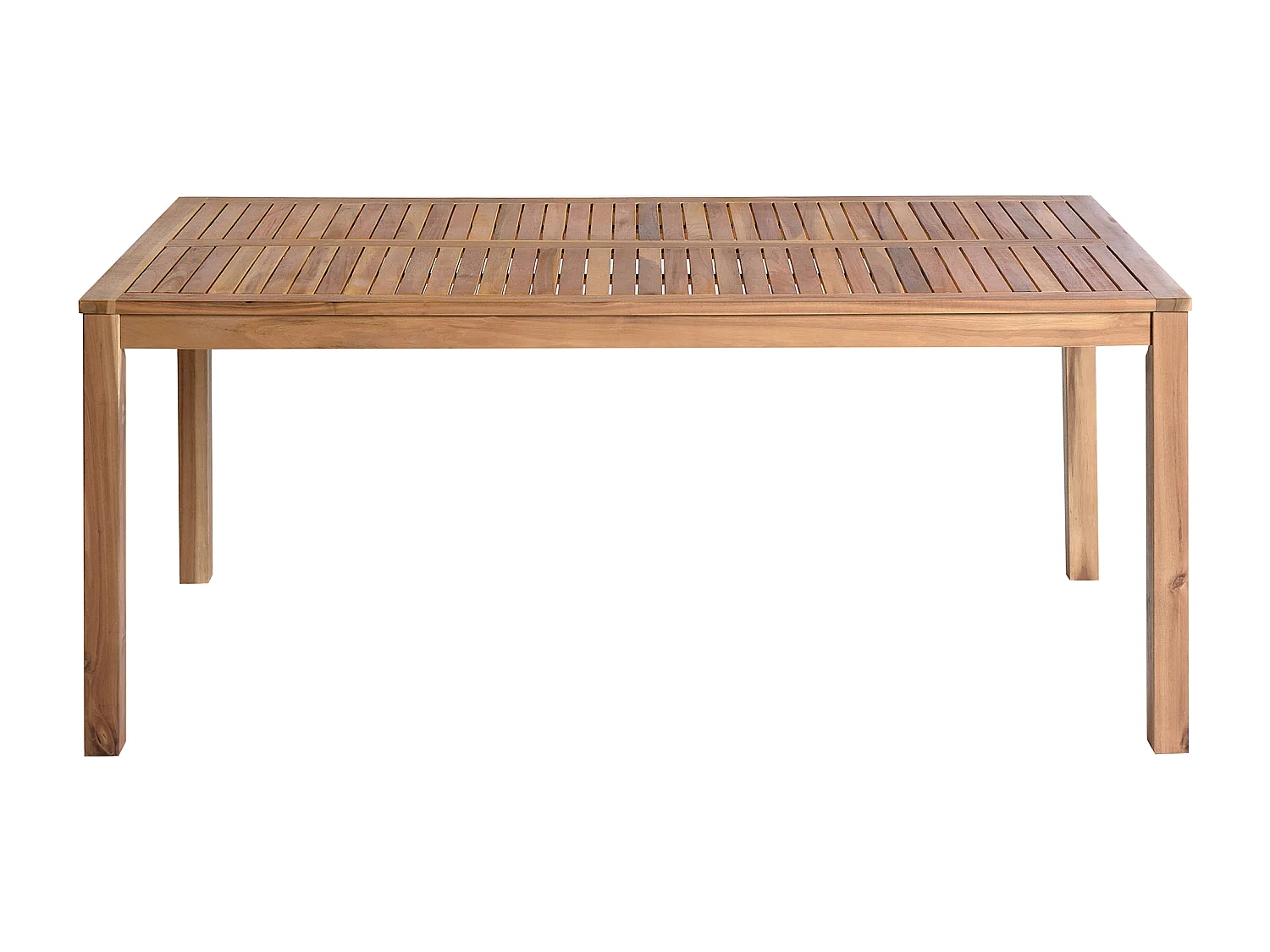 Table de salle à manger de jardin OMBRIANO 180 cm 90 cm Bois d'acacia certifié Marron clair